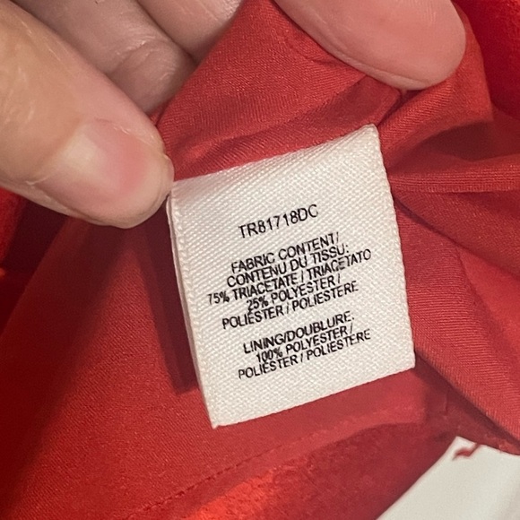 NEW Derek Lam 10 Crosby Red Blouse Tank Gold Chain Straps Size 2 - Picture 7 of 8